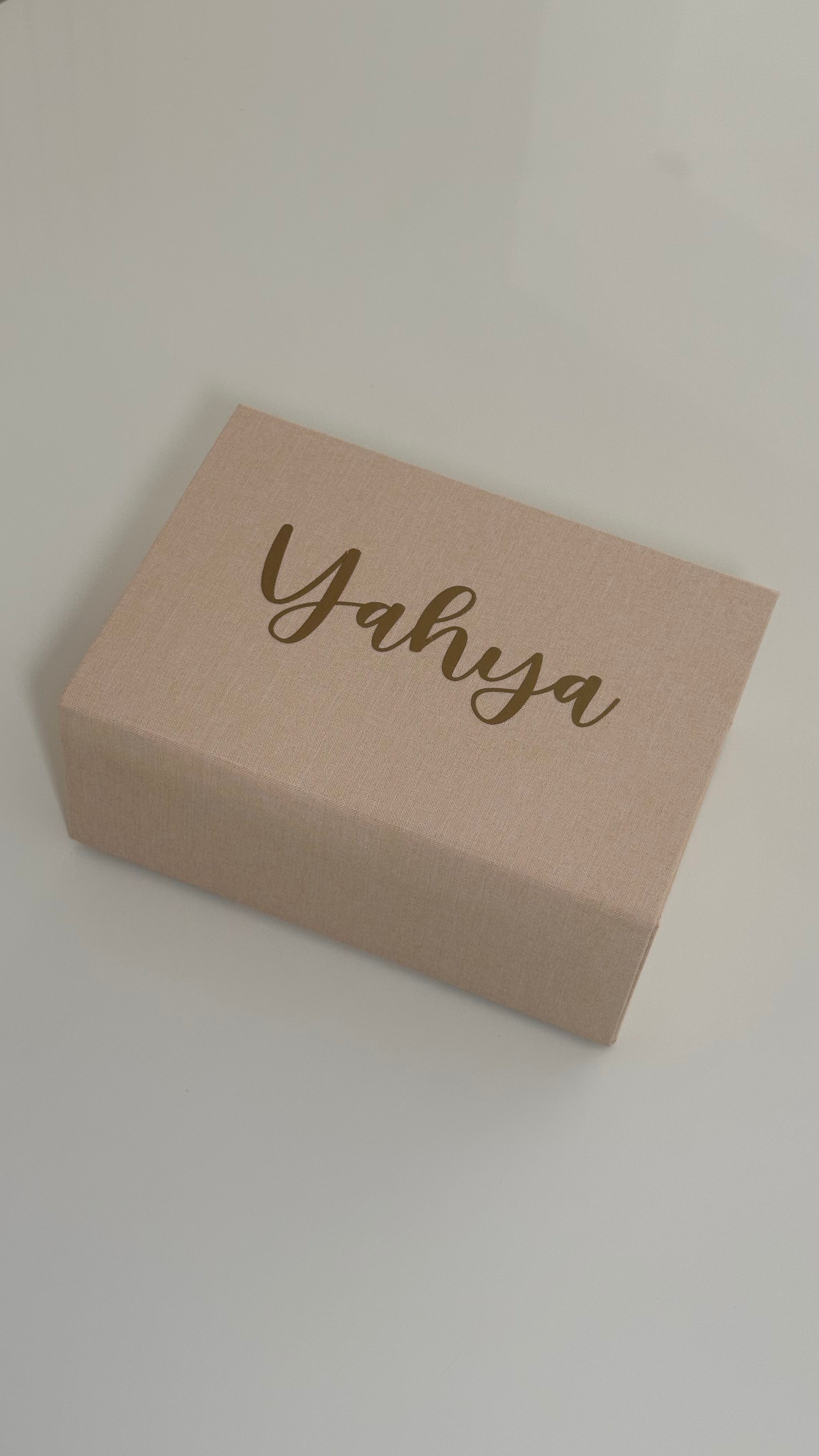 Beautiful beige islamic baby boy/girl hamper gift