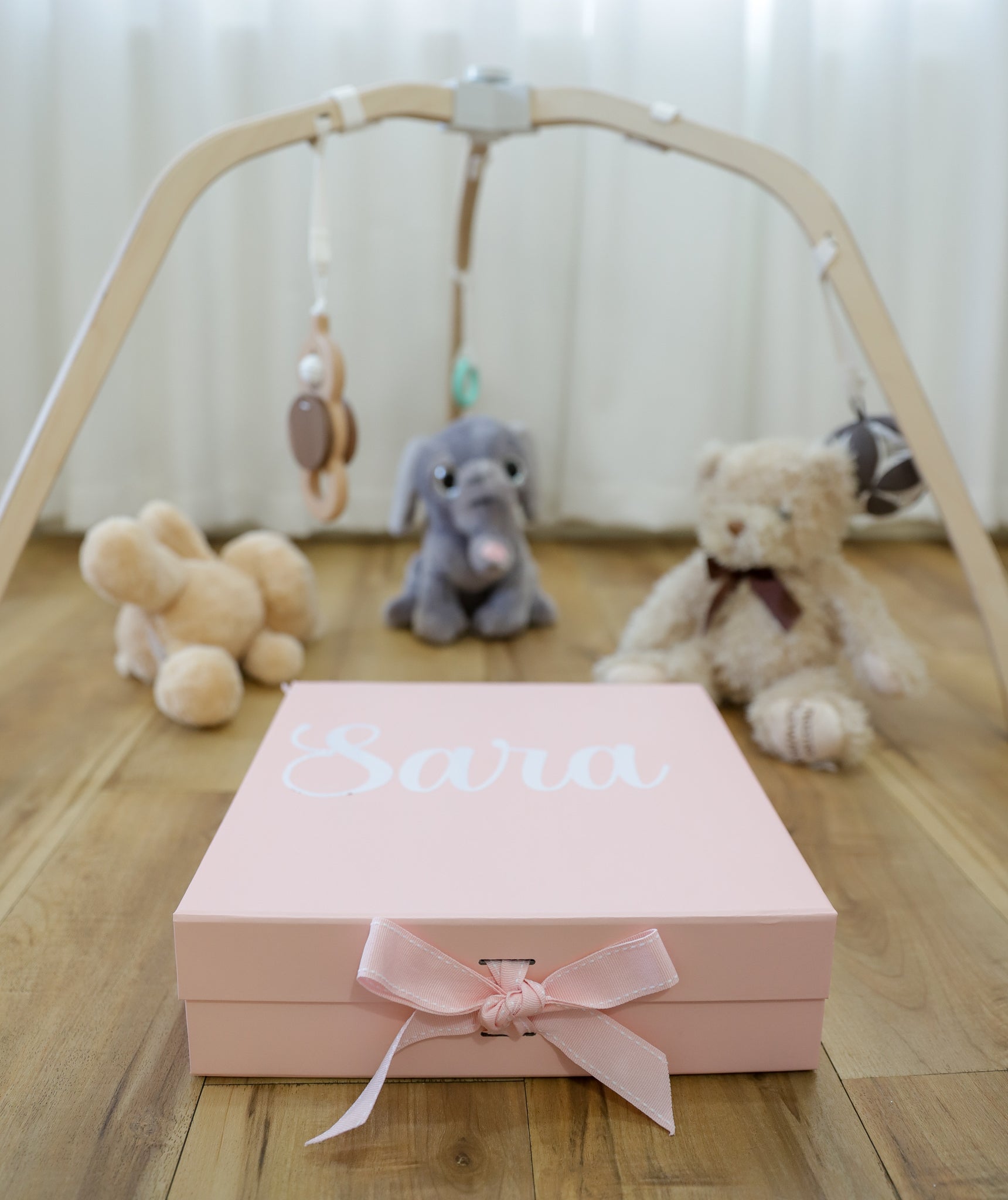 Beautiful pink islamic baby hamper gift